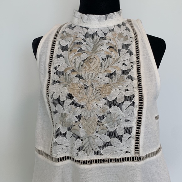 FREE PEOPLE Pineapple Embroidered Lace Top - Picture 2 of 3